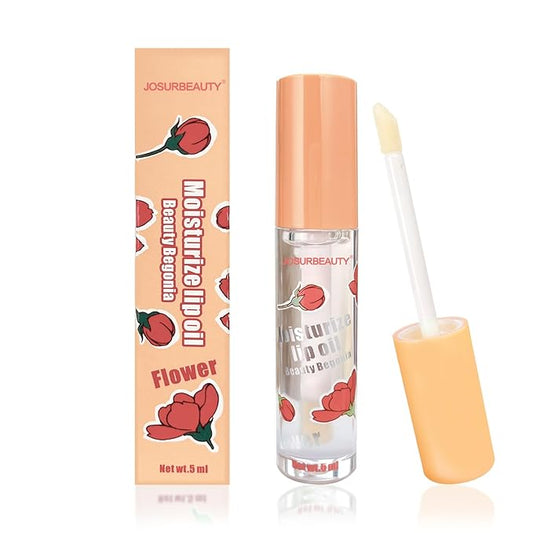 Hydrating Lip oil for women - clear lip gloss oil, Plumping Lip Oil for Dry Lip and Lip Care, Non-Sticky Long Lasting Lip Oil Gloss, Shiny and Moisturizing Transparent Lip Oil Gloss