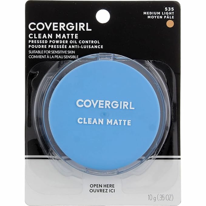 COVERGIRL Clean Matte Pressed Powder Medium Light, .35