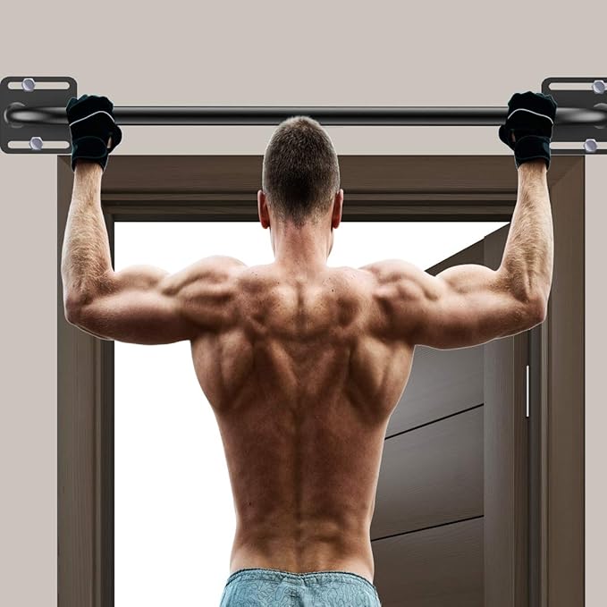 Heavy Duty Wall Mounted Pull Up Bar 1.25-Inch Durable 4.8” Wall