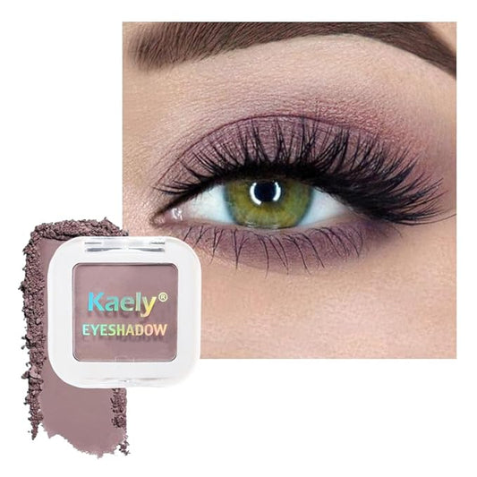 Kaely Taupe Single Eyeshadow Makeup, Neutral Powde Eye Shadow for Older Women, Lavender Plum Mauve Matte Eyeshadow Palette Pigmented Waterproof, sombras para ojos, Lightweight Blendable, 05