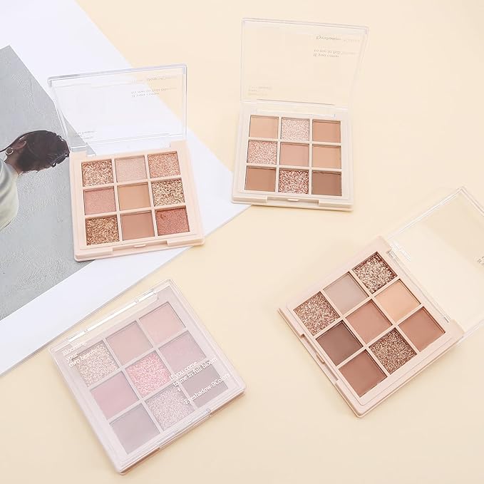 Boobeen Nude Eyeshadow Palette - Matte and Shimmer Makeup, Highly Pigmented Creamy Eye Shadow Powder, Create a Neutral Eye Look, Long Wearing