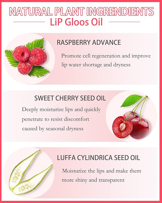 Plumping Lip Glow Oil,Hydrating Tinted Lip Lipstain,Gift