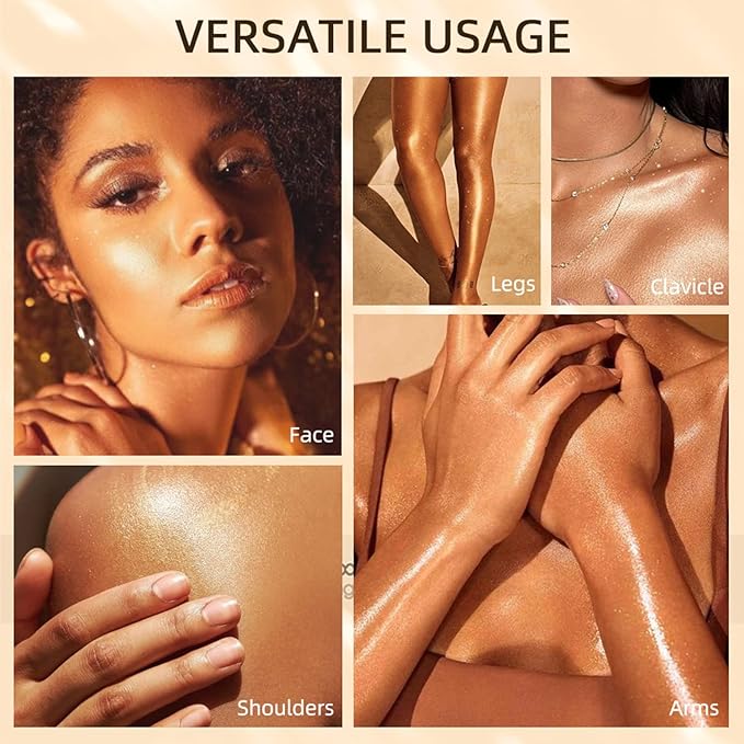 Moisturizing Body Luminizers 5 Colors Smooth and Shimmer 01 Sliver) 40ml