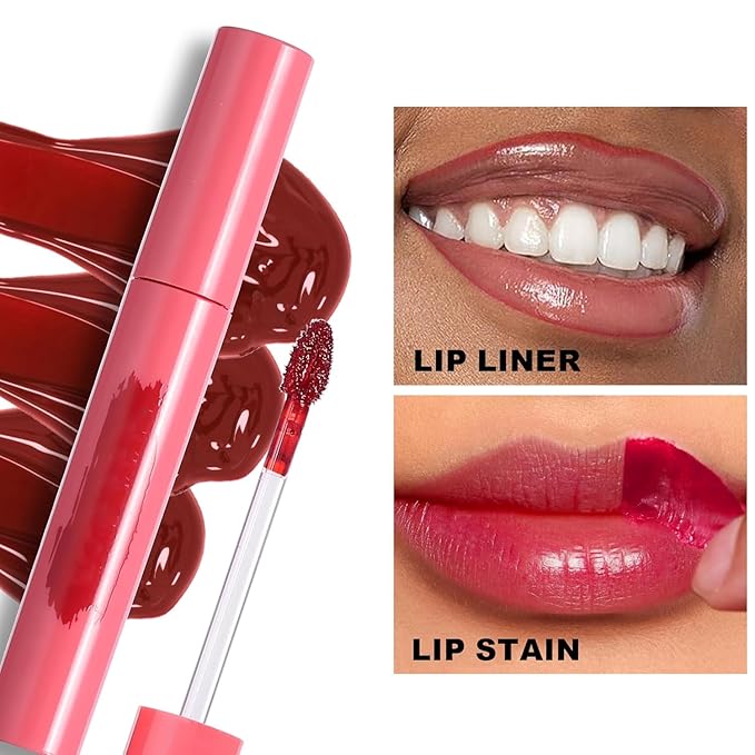 Peel Off Lip Tint, Wipe-On Colour Liquid Lipsticks, Tattoo Glaze, Matte High Pigment Long Wear Waterproof Contour Stain, Non Smudge Transfer Proof Tear-off Gross (#05, 0.12 floz)