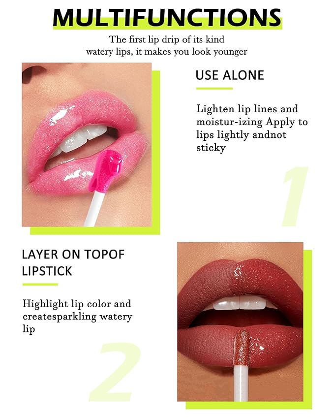 Lip Oil Lip Glaze-1Pcs Hydrating Plum Lip Glow Oil,Shiny Transparent Tint Lip Gloss Plumping,Long Lasting Non-sticky Clear Glow Reviver Lip Care Oil,Women's Day Lip Makeup Gift for Women Girl-04#