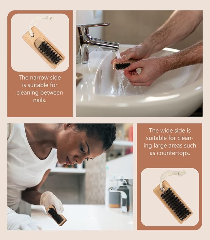 Nail brush for cleaning fingernails,