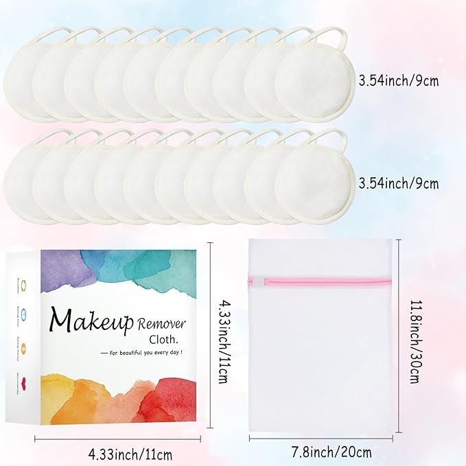 20 packs reusable makeup remover