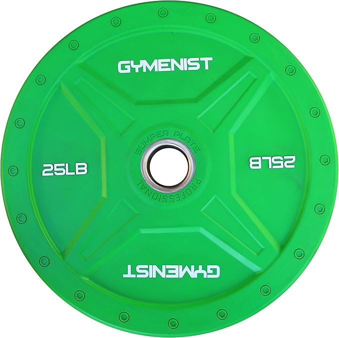 GYMENIST Bumper Plates is Made for 2 Inch 10 LB 55 LB