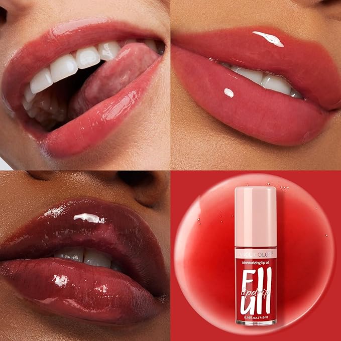 Lip Glow Oil Hydrating 6 Colors, Moisturizing & Glow