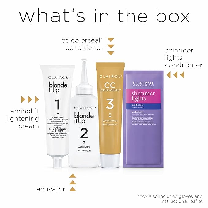 Clairol Blonde It Up Permanent Hair Dye, Platinum Blonde Hair Color, Pack of 2