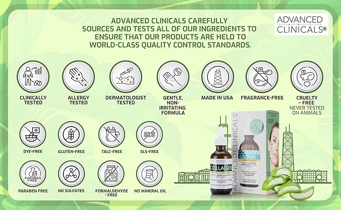 Advanced clinicals collagen facial serum