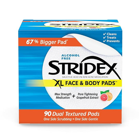 Stridex xl face body pads,