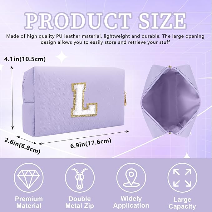 Personalized initial letter patch makeup