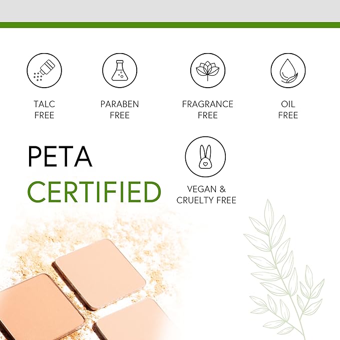 Honeybee Gardens Pressed Mineral Powder Foundation Refill, Montego, Vitamin E, 7.5g