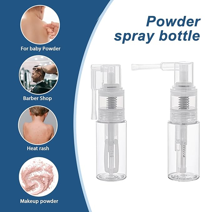 2 Pcs Empty Powder Spray Bottle, Cake Glitte