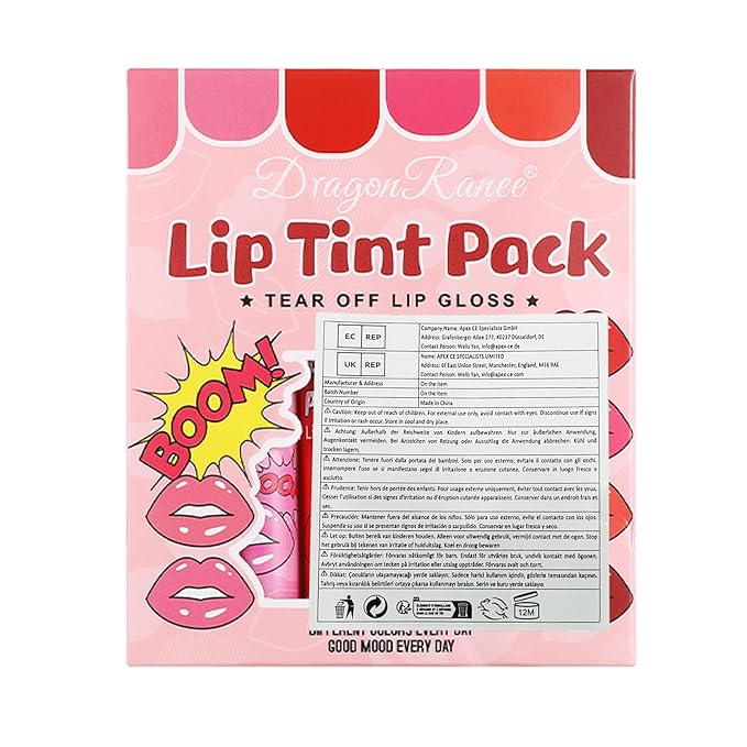 6 Colors Matte Lip Stain, Lip Liner Stain, Peel Off Lip Liner Tattoo, Long Lasting Lip Stain Waterproof for Women Girls All Skin Types, Transfer-Proof & Natural