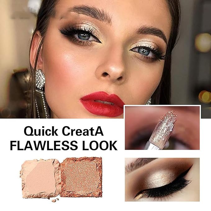 12 Colors Nude Eyeshadow Palette Travel Size Makeup,