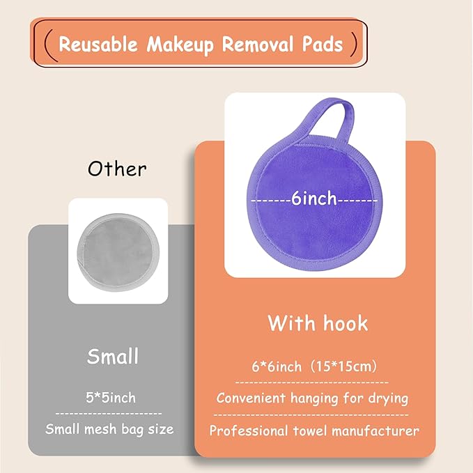 20 packs reusable makeup remover