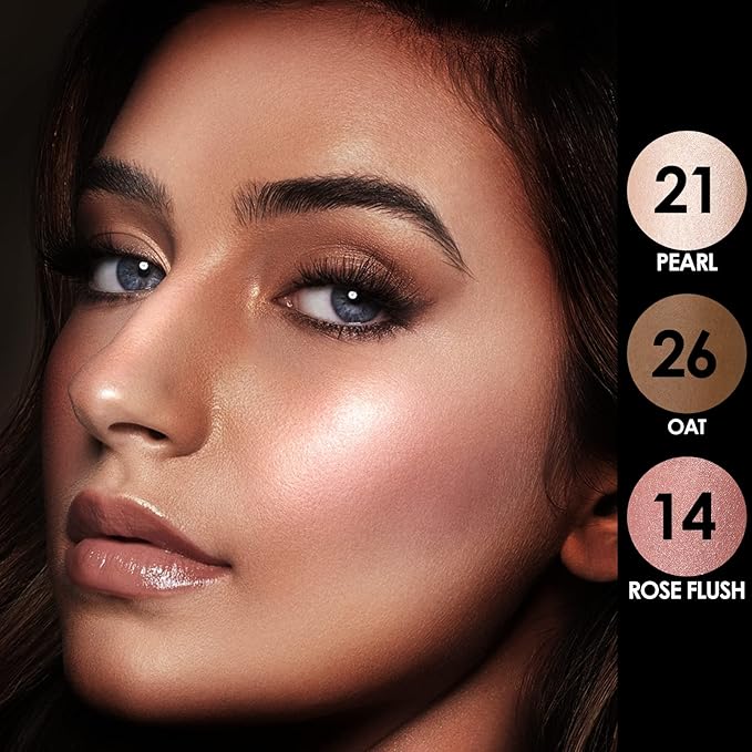 FOCALLURE 3 Pcs Cream Contour Sticks,Shades with Highlighter Finishing Makeup,LIGHT-SKIN