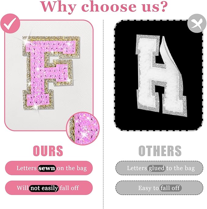 Personalized initial letter makeup bag,