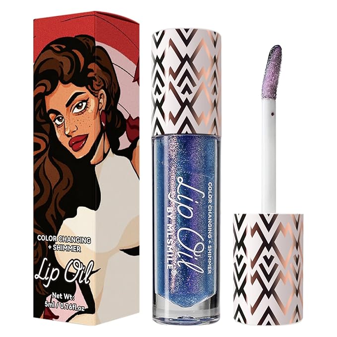 Boss Up Color Changing Lip Oil, Shimmering Temperature Lip