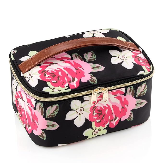 Ocheal floral makeup bag,travel makeup