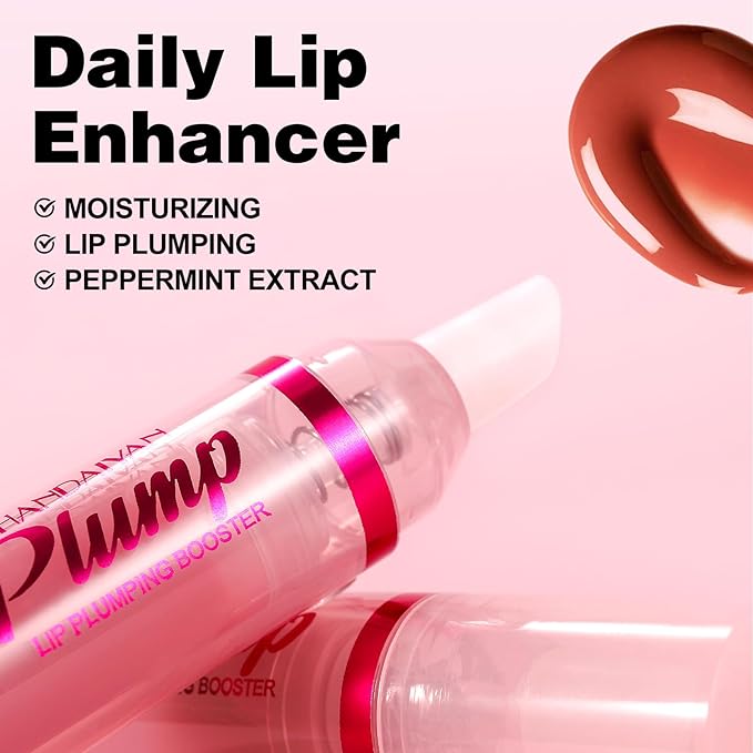 Erinde Lip Plumper Gloss, Natural Ginger Lip Plumping Booster Lip Plumping Oil, Ultra-Hydrating & Nourishing Plump Lip Plumper, Glossy Finish Fuller Lip Plumping Lip Gloss for Women Girls, G04