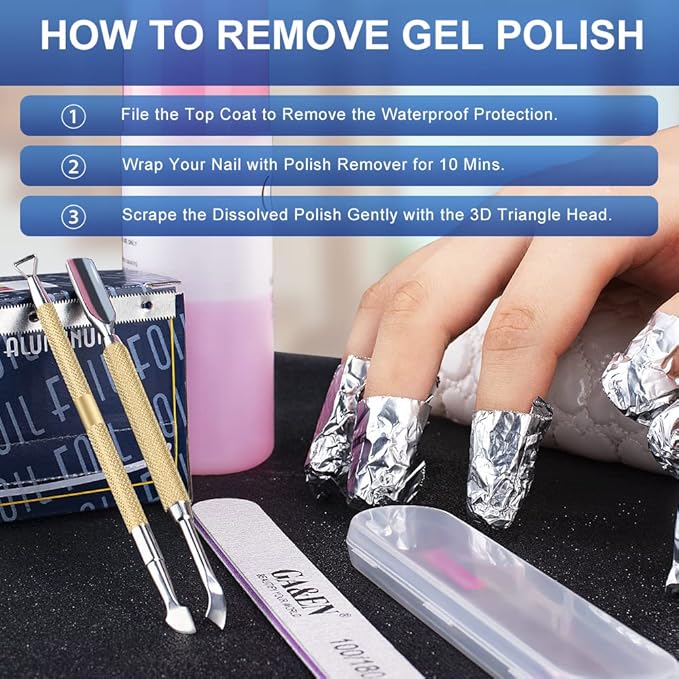 2PCS Metal Champagne Gold Cuticle