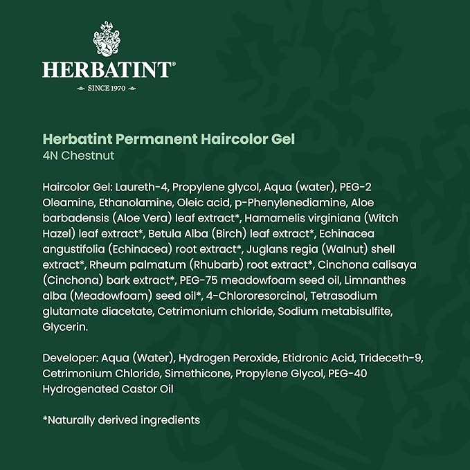 Herbatint Permanent Haircolor Gel, 4N