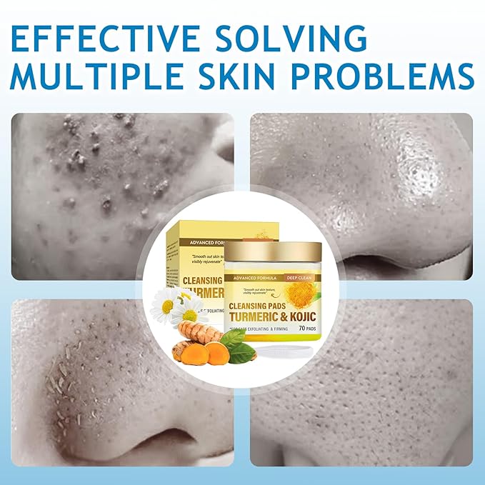 Turmeric cleansing pads for dark