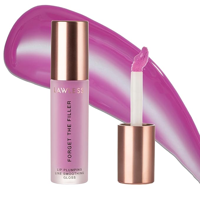 Women's Forget The Filler Lip Plumper Line Gloss, Violet Bloom, Purple, 0.11 Fl Oz (Pack of 1)