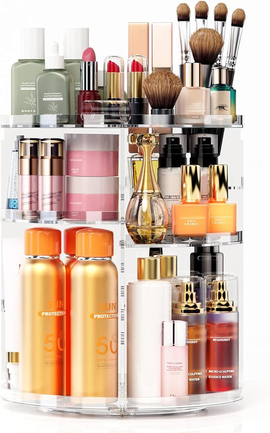 Rotating makeup organizer, diy 7