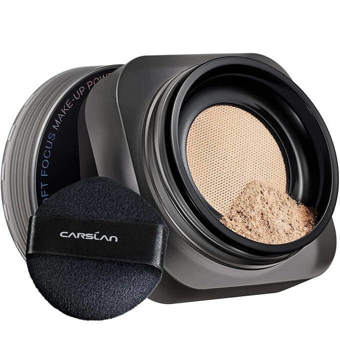Soft Focus Loose Setting Powder, Lightweight Setting Powder, & Tan