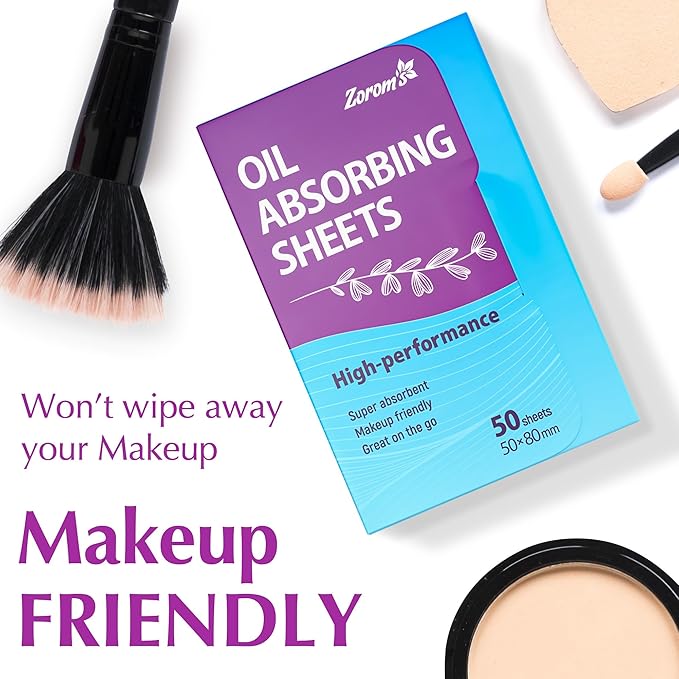 Premium Oil Absorbing Sheets for Face - 3 Oily Skin
