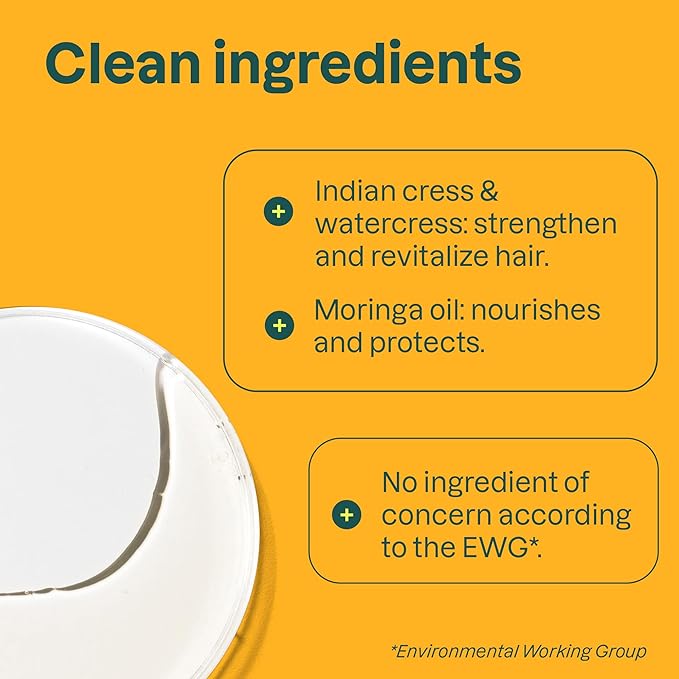 ATTITUDE Nourishing Shampoo for Curly Hair with Moringa Oil, EWG Verified, Vegan and Naturally Derived, 3a, 3b, 3c Curl Type, Provides Lightweight Moisture to Curls, 16 Fl Oz