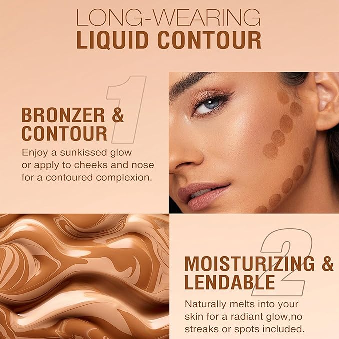 Glow Contour Face Bronzer Highlighter Illuminator Oil Liquid