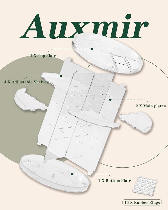 Rotating makeup organizer, 360 spinning