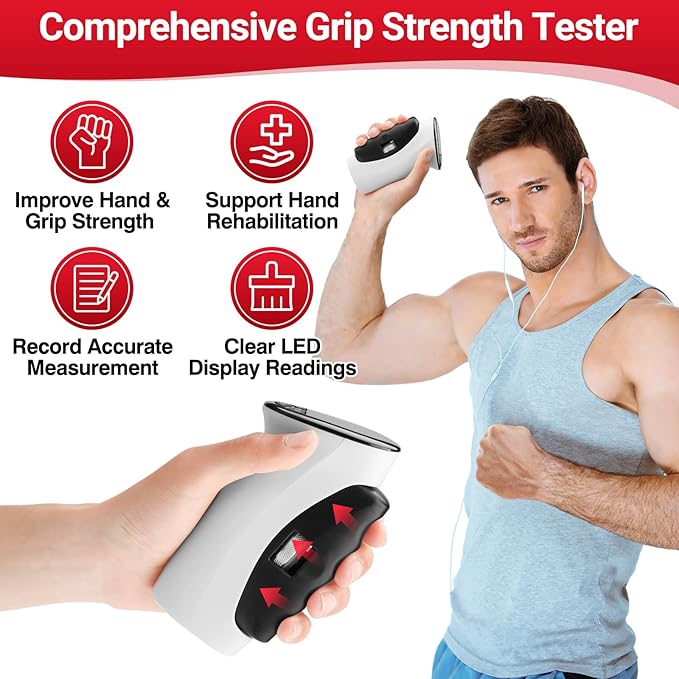 Grip Strength Tester & Grip Strength Trainer Kit
