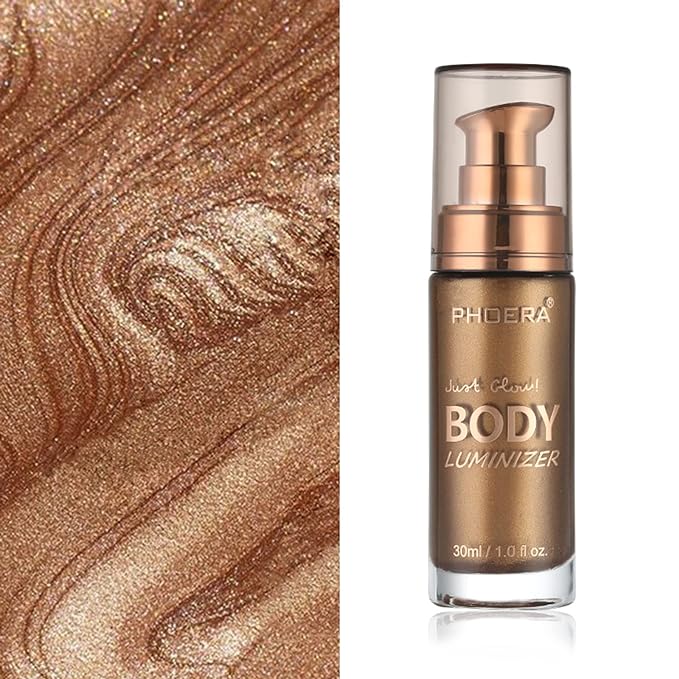 Body Shimmer Oil, Waterproof Long Lasting Moisturizing Body Bronze #03) 1oz