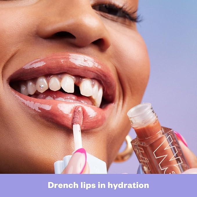 Kosas Wet Lip Oil Gloss - Hydrating Lip Plumping Treatment with Hyaluronic Acid & Peptides, Non-Sticky Finish (Dip)