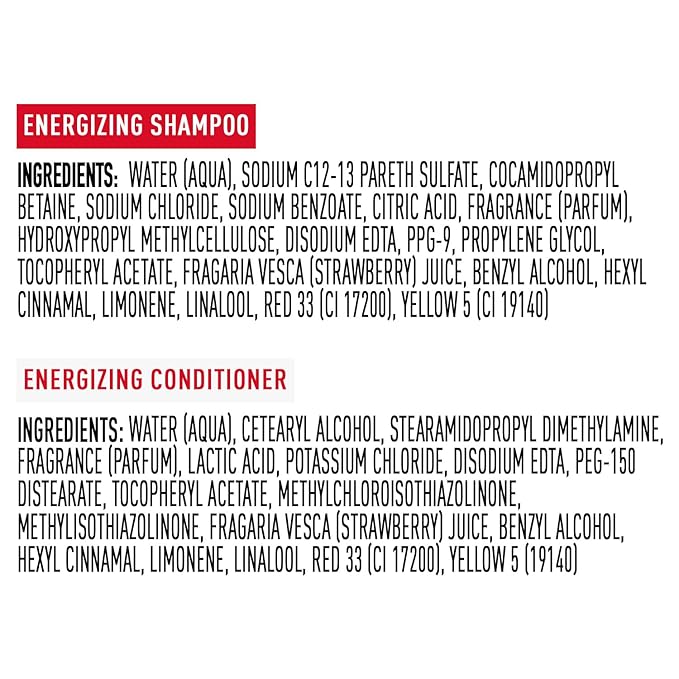 Suave Shampoo & Conditioner Set, Sun-Ripened Strawberry – Everyday Energizing Formulas with Strawberry Extract & Vitamin E, 22.5 Oz Ea (2 Piece Set)