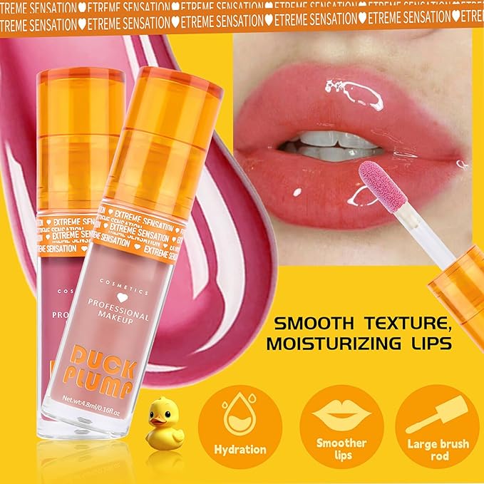 Super Lustrous Lip Oil, Non-Sticky, Hydrating, Hypoallergenic, Waterproof, High Shine Finish (04# Sheer Pink)