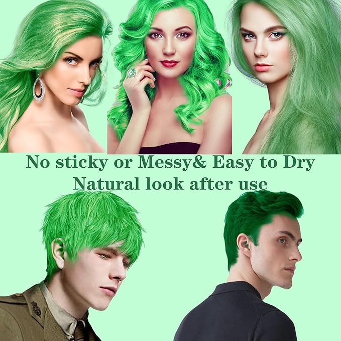 Green Hair Color Wax, Temporary