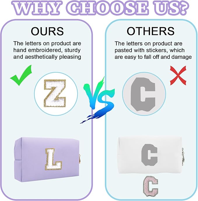 Personalized initial letter patch makeup