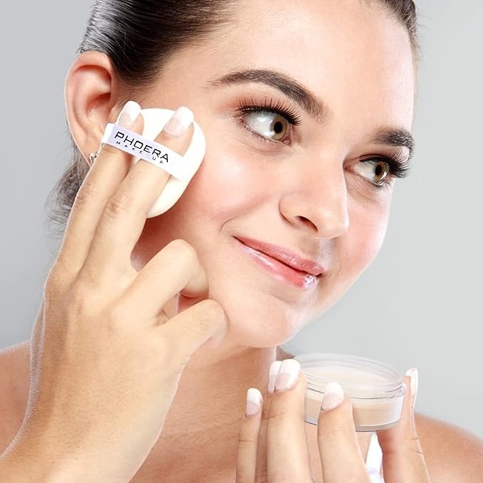 PHOERA Setting Powder Controls Oil,Setting Powder Makeup Light,Loose 0.17oz