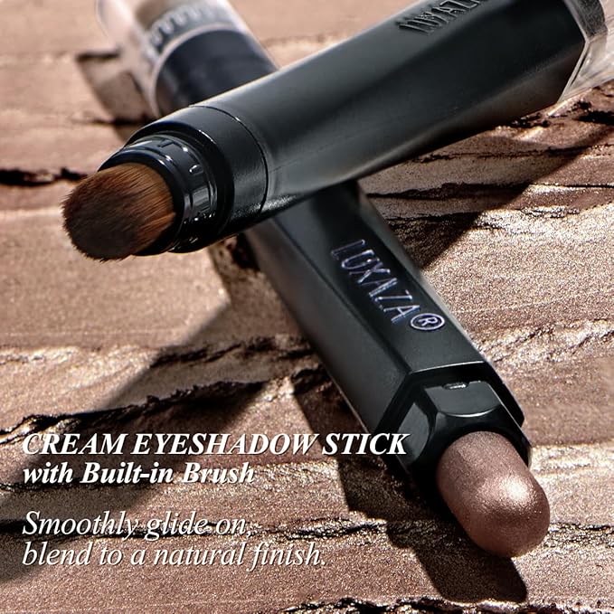 Neutral Eyeshadow Stick Makeup Set, Metallic Shimmer Matte Cream Eye Shadow Eyeliner Brightener Pencil Crayon - Classic 6PCS A016