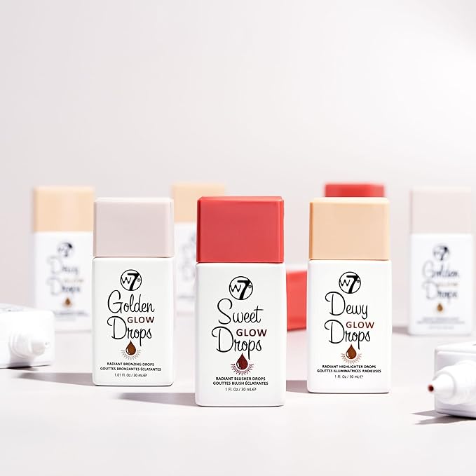 W7 Dewy Glow Drops - Liquid Highlighter Drops Radiant Finish