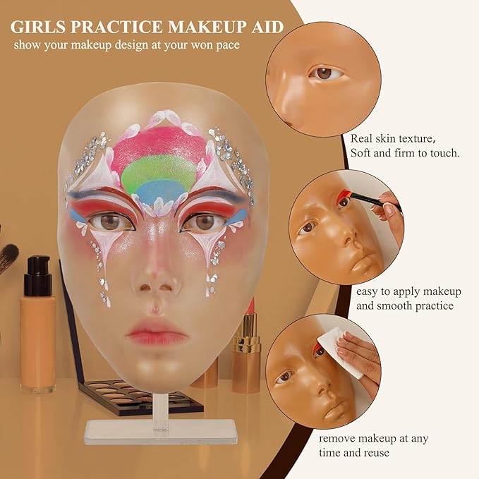 Make Up Practice Face, Face Painting Mannequin Head