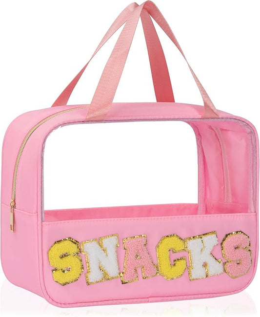 Chenille letter snacks bag zipper