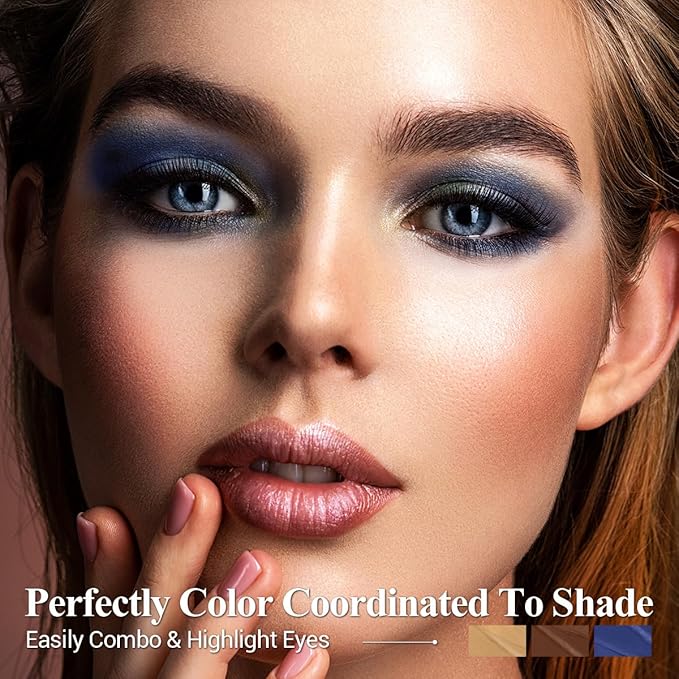 3PCS Eyeshadow Stick,Pro Longwear Matte Eye Shadow Sticks Pencil Crayon-Denim